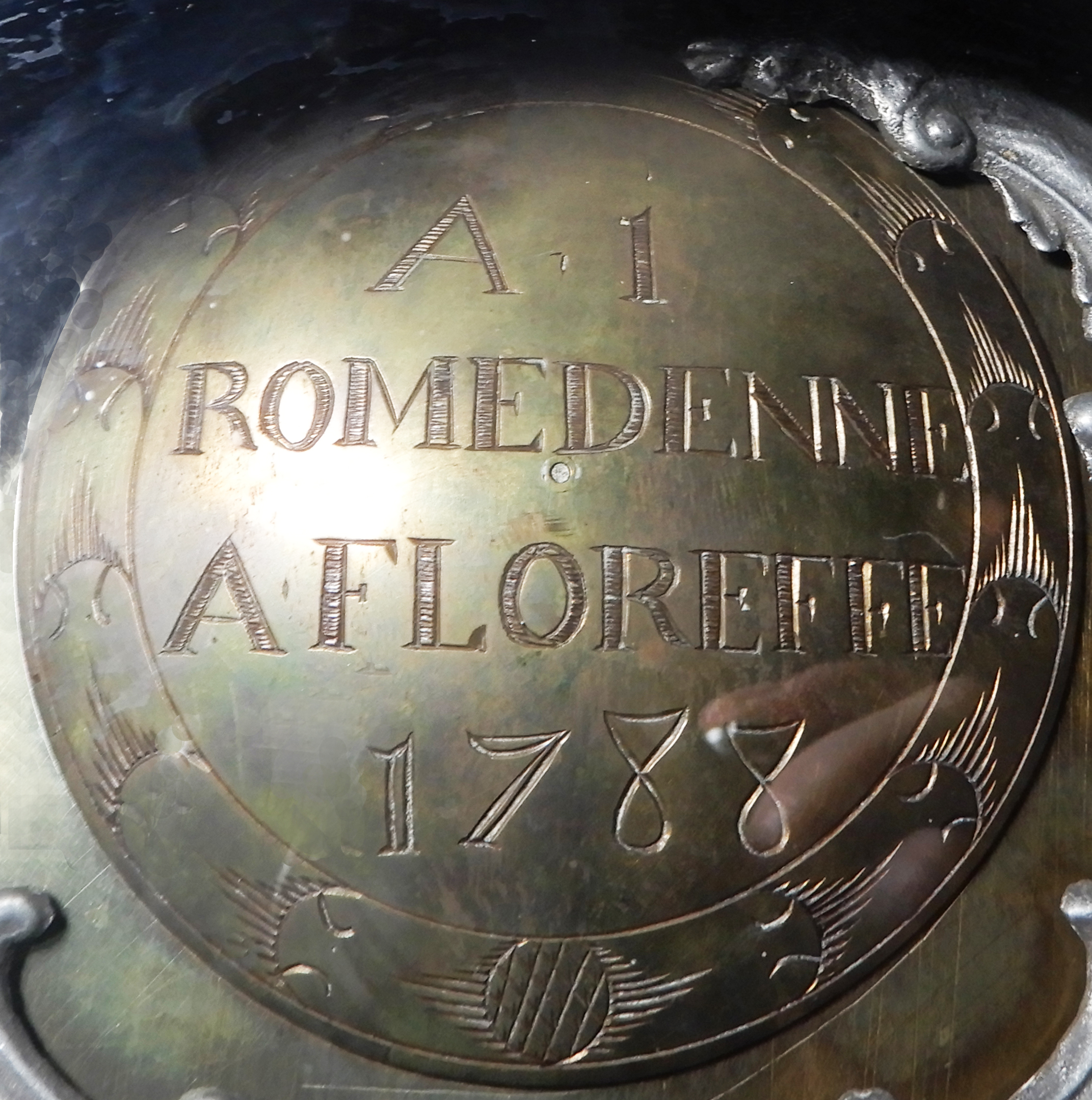 Horloge Romedenne du musée de Croix à Namur, datée de 1788